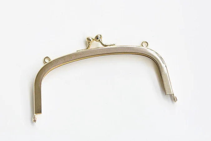 6" Light Gold Purse Frame Retro Clutch Purse Frame Making 14cm x 6cm ( 6"x 2")