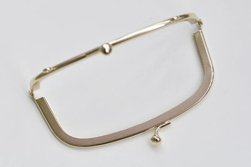 6" Light Gold Purse Frame Retro Clutch Purse Frame Making 14cm x 6cm ( 6"x 2")