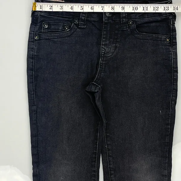 Age 10 True Religion Skinny Fit Jeans - 26W 26L Black Denim