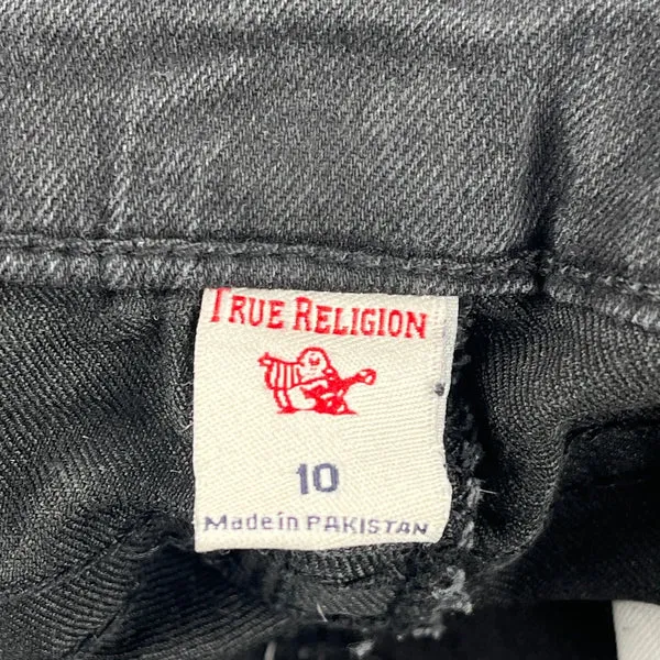 Age 10 True Religion Skinny Fit Jeans - 26W 26L Black Denim