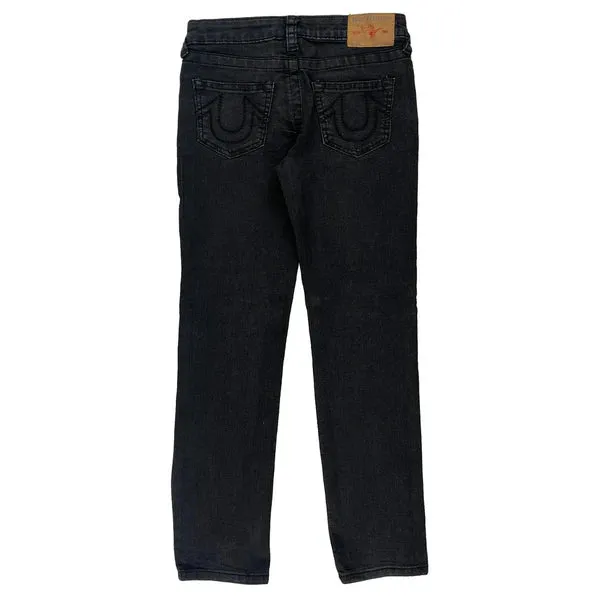 Age 10 True Religion Skinny Fit Jeans - 26W 26L Black Denim