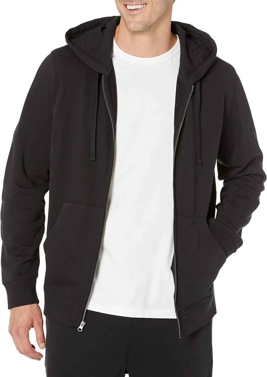 Amazon Essentials Men's Long-Sleeve French Terry Full-Zip Hoodie (Available in Big & Tall)