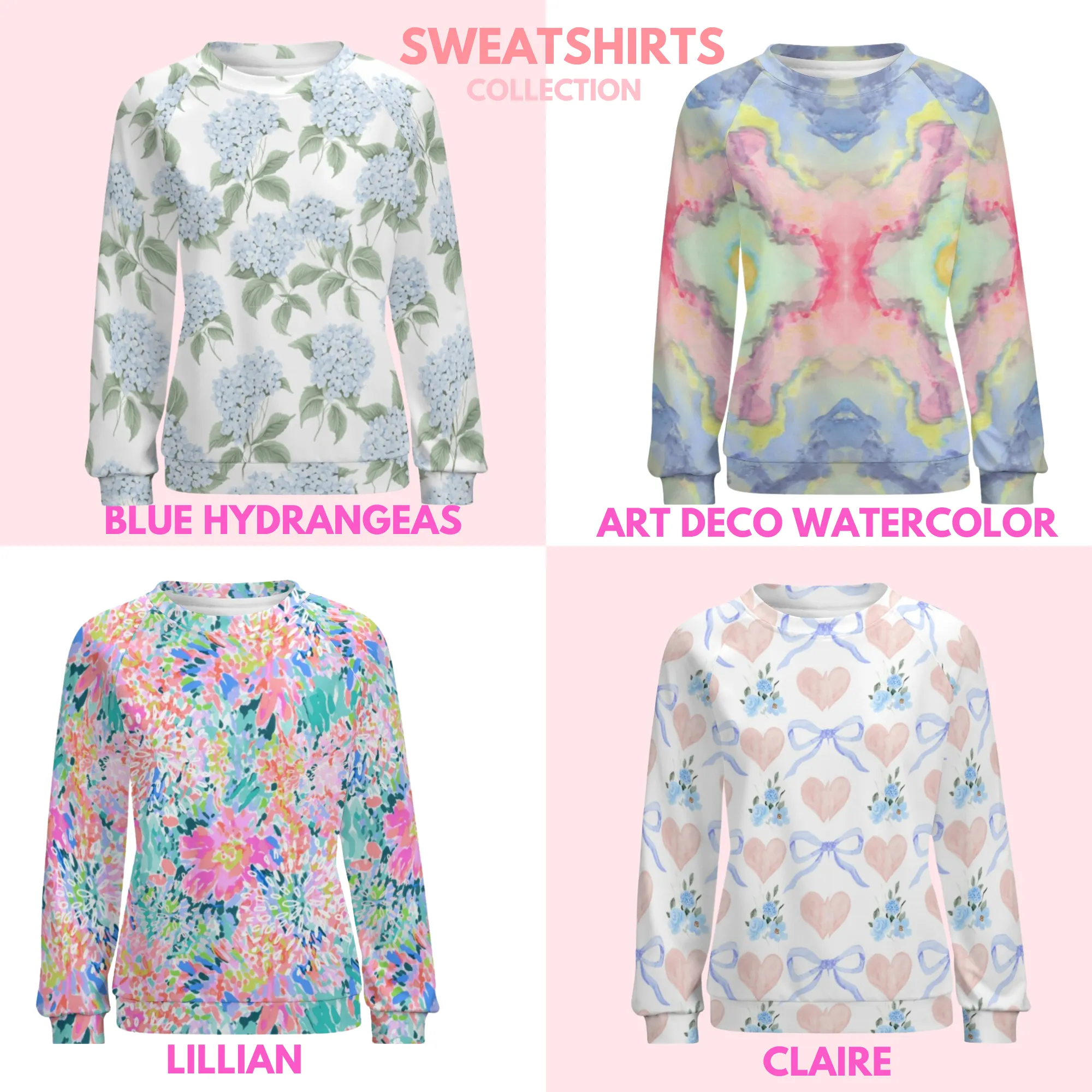 Ballet Bow Women’s Raglan Crewneck Sweatshirt | Floral Heart Wreath Top | Cozy Autumn & Winter Crewneck