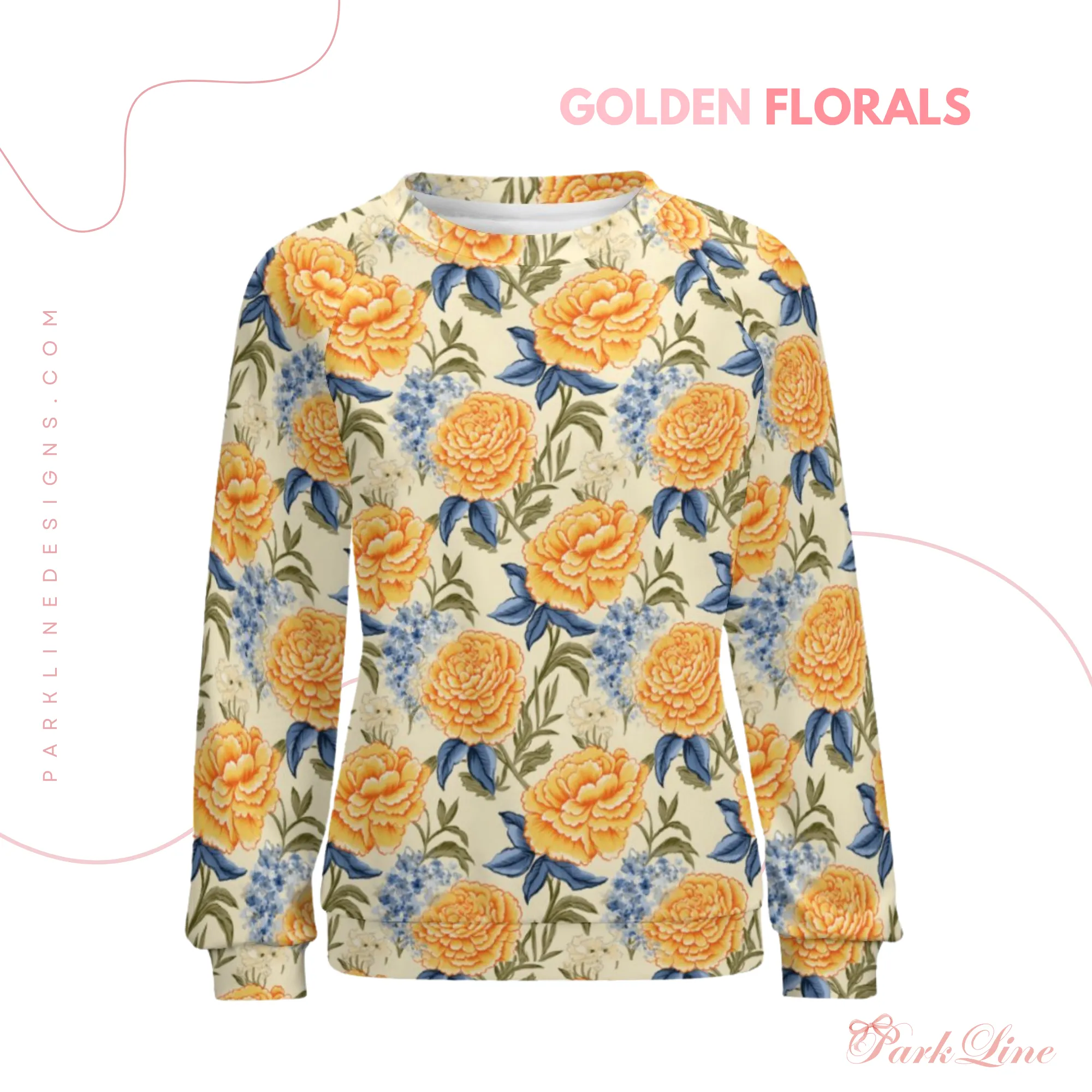 Ballet Bow Women’s Raglan Crewneck Sweatshirt | Floral Heart Wreath Top | Cozy Autumn & Winter Crewneck