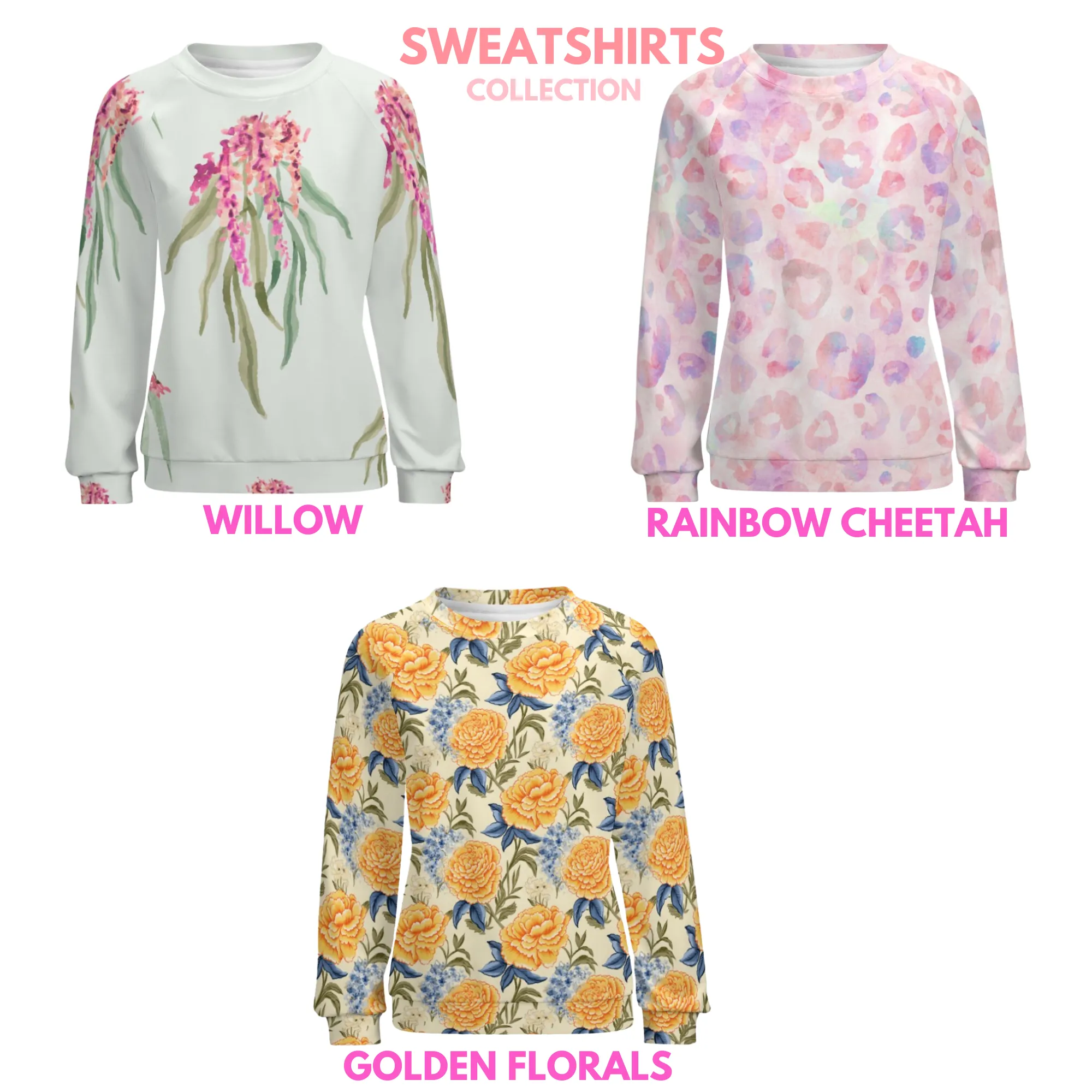 Ballet Bow Women’s Raglan Crewneck Sweatshirt | Floral Heart Wreath Top | Cozy Autumn & Winter Crewneck