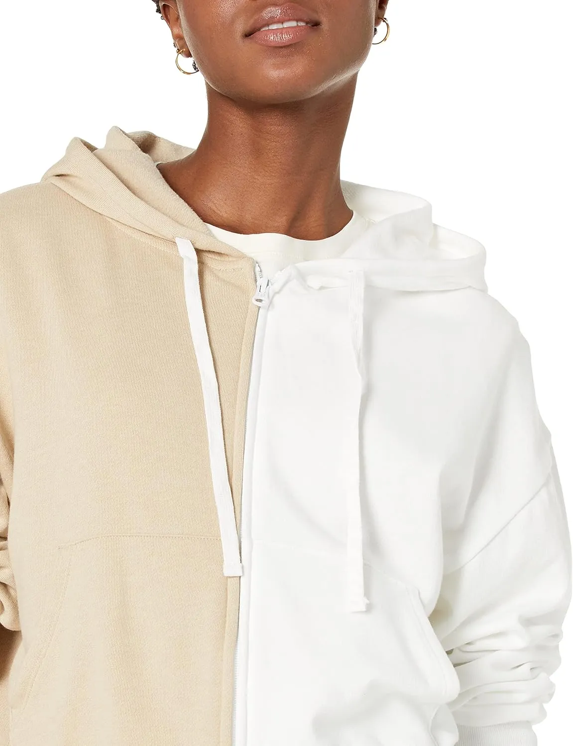 GAP Women's Cropped Zip Hoodie Hooded Sweatshirt