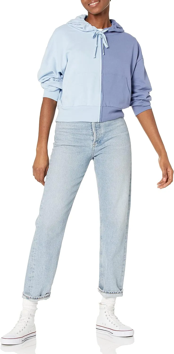 GAP Women's Cropped Zip Hoodie Hooded Sweatshirt
