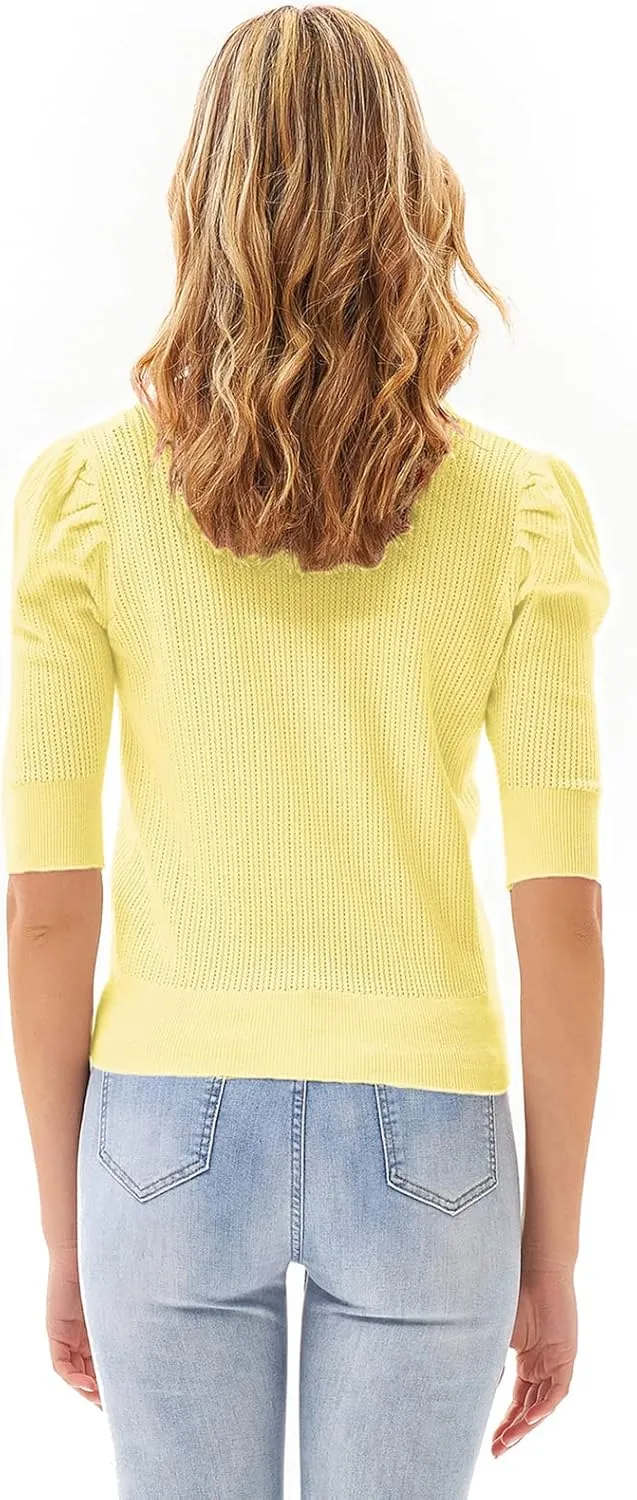 GRACE KARIN Womens Sweater Cropped Cardigan Knit Shrugs for Dresses Tops Button Down Lightweight Soft