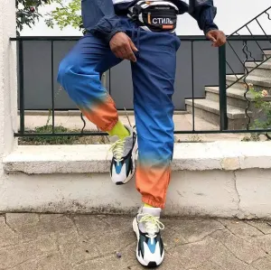Gradient casual street sports trousers