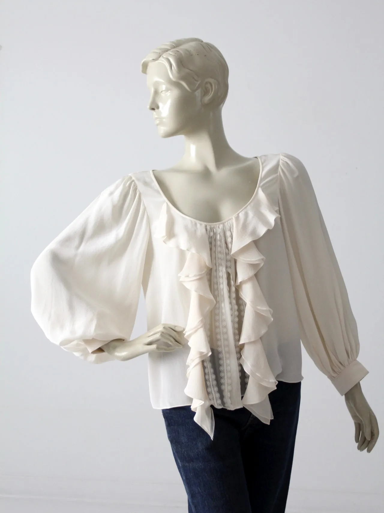 Oscar de la Renta silk blouse