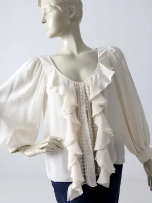 Oscar de la Renta silk blouse