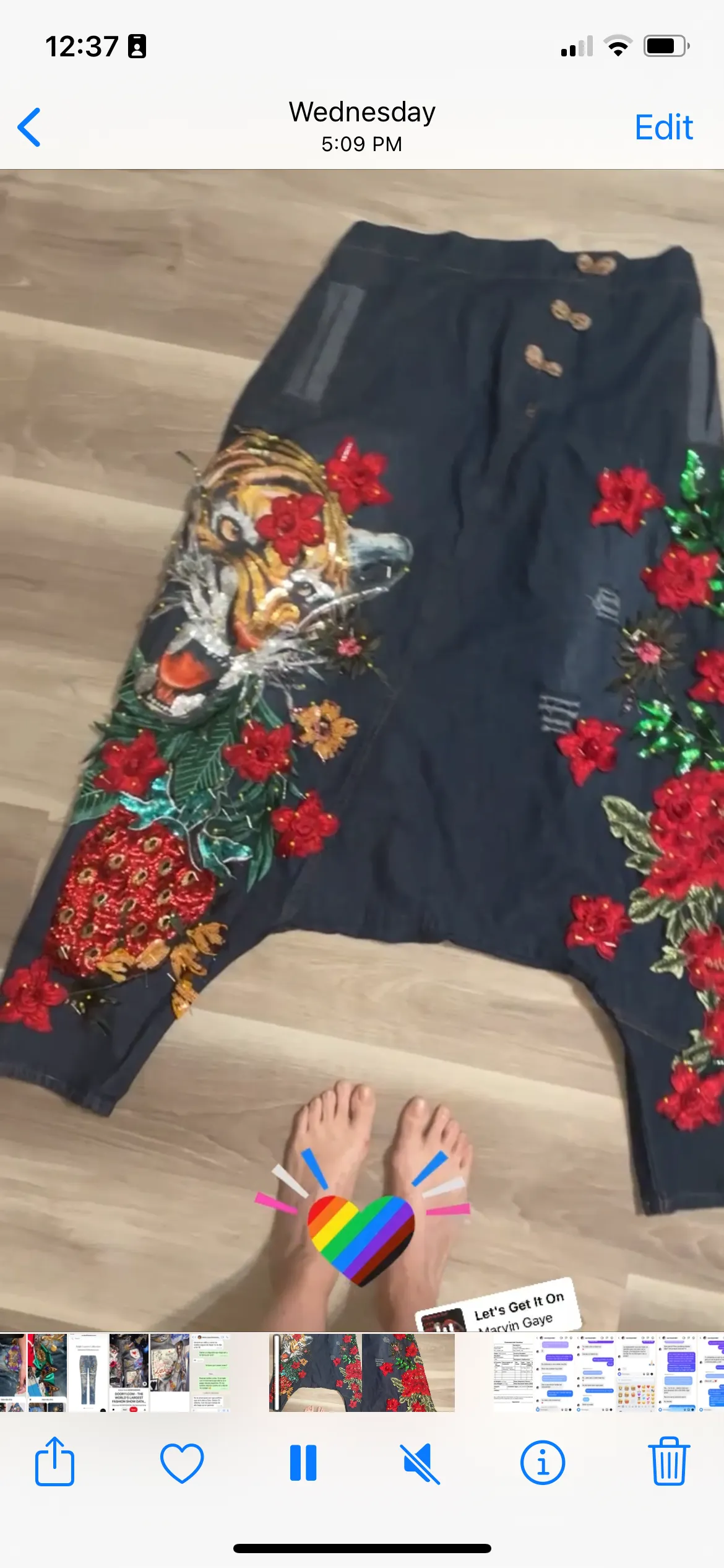 Tiger and roses Harem Pant