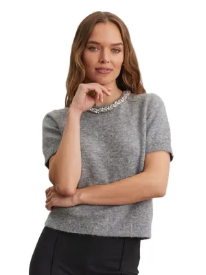 Velvet Layton Cozy Alpaca Blend Top - Heather Grey