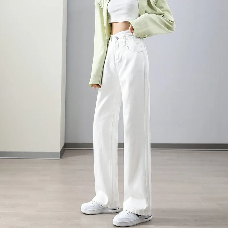 Women's Casual High Waist Straight Jeans